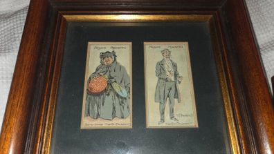 Set of 3 Framed Vintage Players John player Cards Dickens Characters by Kyd