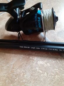 fishing reel and rod