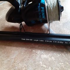 fishing reel and rod