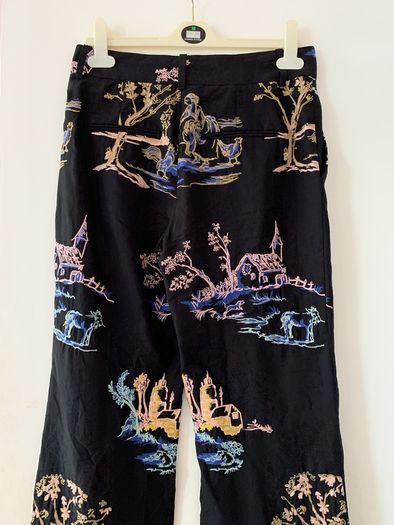 Printed cotton trousers