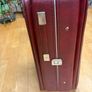 Vintage burgundy faux-leather suitcase Image 6