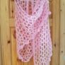 Ladies handmade pink mohair shawl Image 2