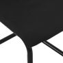 Cantilever Dining Chairs 4 pcs Black Fabric Image 6