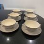 Royal Doulton 'bridal veil' set of six soup bowls and matching saucers Image 2