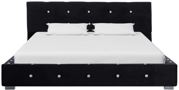 _Upholstered bed: velvet bed, frame double bed, slatted frame, multiple choices