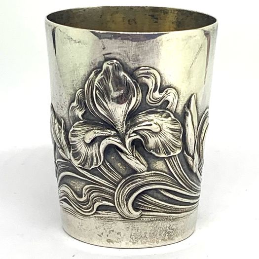 Rare Art Nouveau Silver Christening Beaker