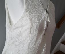 Blue Vanilla ivory lace blouse, Size 16 (small fit), BNWT