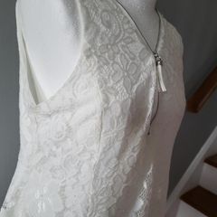 Blue Vanilla ivory lace blouse, Size 16 (small fit), BNWT