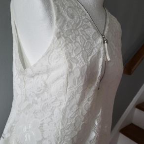 Blue Vanilla ivory lace blouse, Size 16 (small fit), BNWT