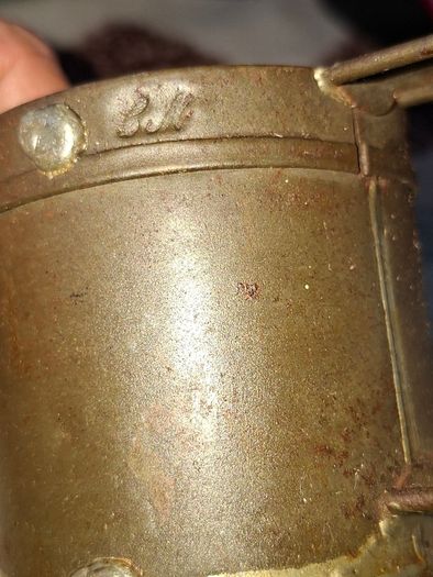 Rare 13 Piece Lot of Antique Chavagnat Tin Measuring Demi-Litre from Paris, France, dating  approximately 1800s.