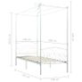 Canopy Bed Frame White Metal 100x200 cm Image 5