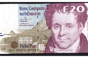 1994 Ireland IR20 Daniel O Connell Banknote Series C. Note issued 29/04/94. Serial number ECI912970