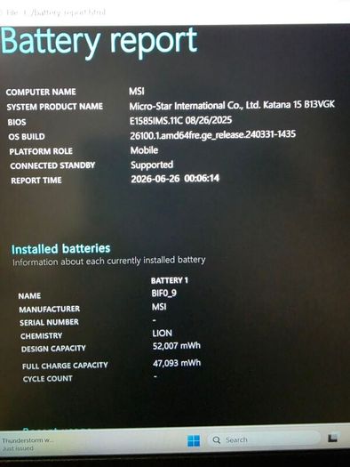 Msi Katana 15 B13vgk | I7-13620h | Rtx 4070 8gb | 16gb Ddr5 | 1tb Ssd | 144hz Ips | Warranty | Box & Charger