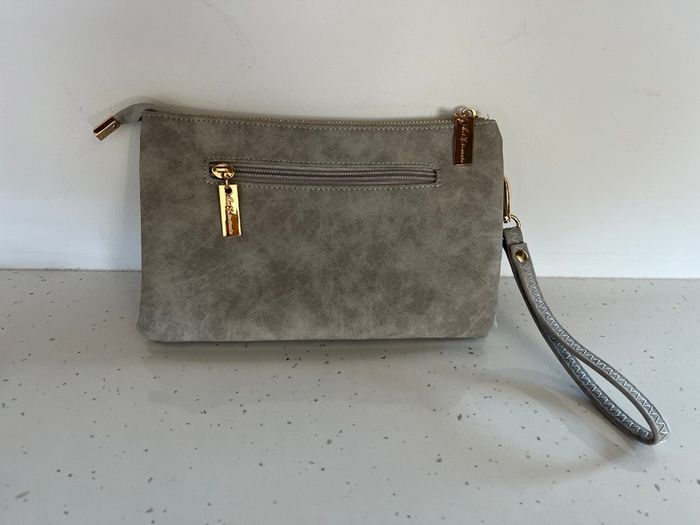 Grey Crossbody Clutch Bag
