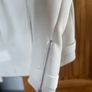 White heavy Outline zip up jacket size 8 Image 4