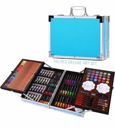 NEW SALE | 145 Pcs Professional Art Set - Deluxe Art Set Artists Sketching & Colouring Case (MULTIPLE COLOURS)