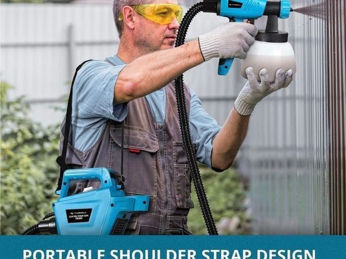NEW Paint Sprayer 800 Watt Tilswall Home Electric Spray Gun Power Painter with 1300ML Detachable Tank Max 1100ml/min, 2.5m Hose, 3 Spray Patterns
