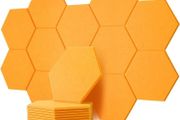 NEW SALE | 12 Pack High Density Hexagon Acoustic Panels,Acoustic Foam Panels 30 x 26 x1 cm Beveled Edge Tiles