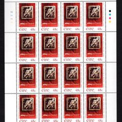 2004 Ireland 100th Anniversary of Abbey Theatre Commemorate Stamp Sheetlet Plate 1A1A1A1A Mint Never Hinged (MNH)