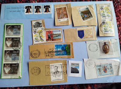 Vintage Irish & International Stamp Lot - 1980s/2000s (Inc. Cats & History)