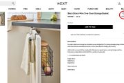 Next Bronx Wire Over Door Storage Basket