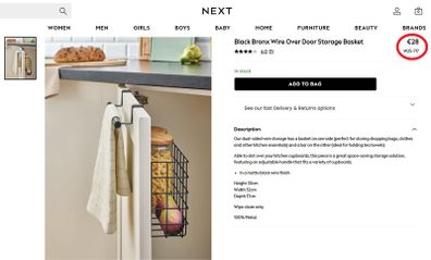 Over Door Storage Basket