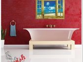Stylish Window Beach Sea View Wall Sticker
