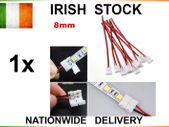 2 Pin 8mm PCB Connector Cable Adapter RGB 3528 5050 LED Strip Light
