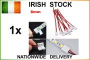2 Pin 8mm PCB Connector Cable Adapter RGB 3528 5050 LED Strip Light