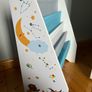 Kids Wooden and Fabric Sling Bookcase Woodland Night Sky Theme Image 5