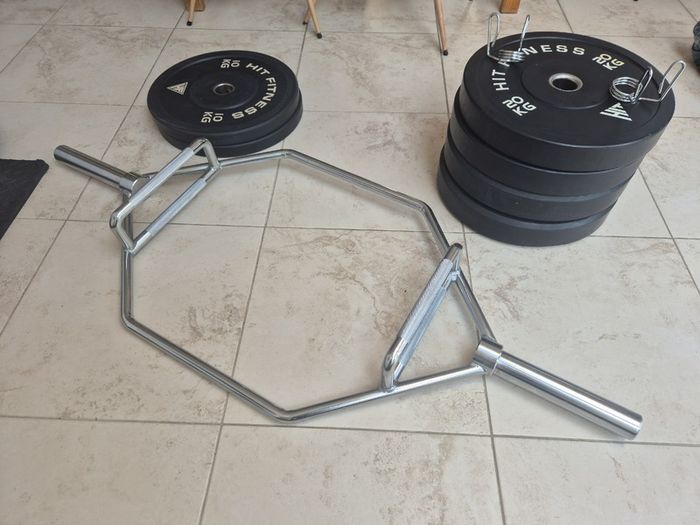 Hex Trap Bar with weights and Clips