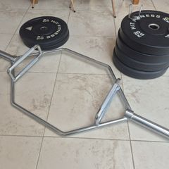 Hex Trap Bar with weights and Clips