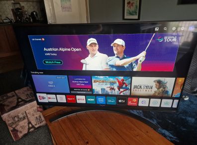 LG 50QNED816QA LED TV QNED 4K 50 Inches, Black with AOKCOS TV Stand for 32-70 Inch Flat and Curved TVs
