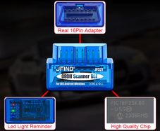 ELM327 Code Reader Scan Tool Bluetooth 5.1 Car Scanner JFIND JF327 For Android IOS Check Engine Motorcycle For Yamaha For Honda