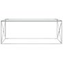 Coffee Table Silver 120x60x45 cm Stainless Steel and Glass Image 2