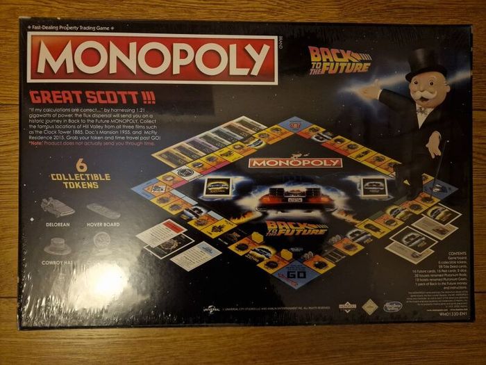 back to the future monopoly board game