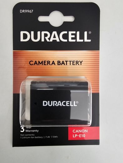 Duracell LP-E10 battery,Replacement Battery,Compatible with Canon EOS Rebel T3, T5, T6, T7, T100, 1100D, 1200D, 1300D, 1500D, 2000D, 3000D, 4000D
