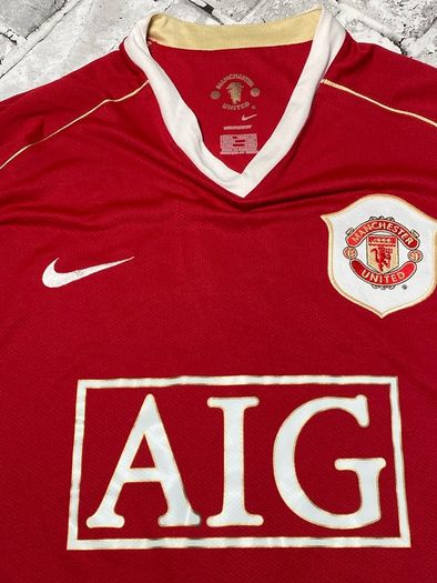 Nike Manchester United Mens 2006/2007 Home Long Sleeve Jersey No.4 Heinze Size Medium