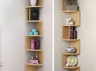 NEW 5 Tier Floating Corner Shelves
