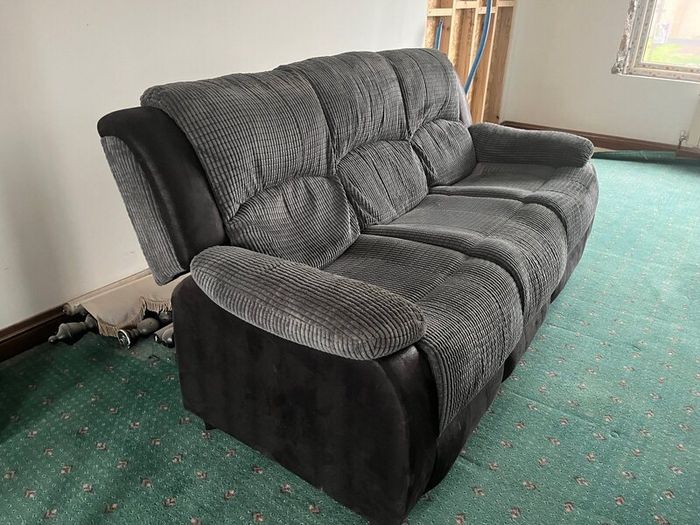 3 piece suite: sofa & 2 recliners