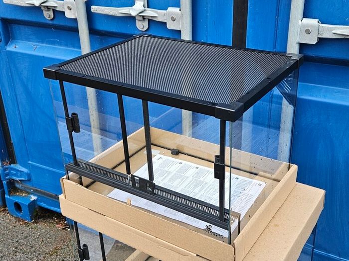 Glass Terrarium with Mesh 40x30x30