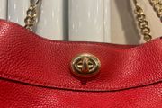 Coach Edie Turn-Lock Pebble New Leather Bag
