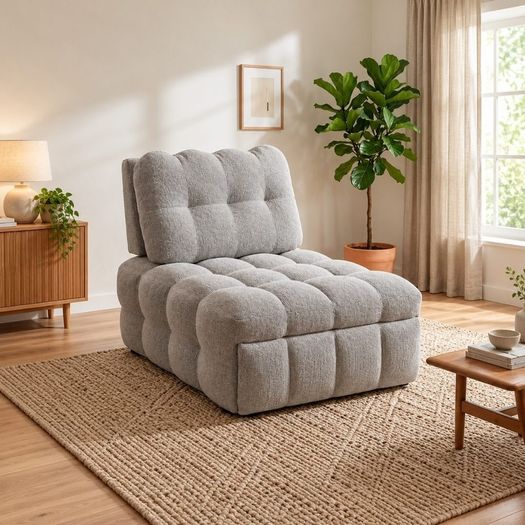 Noelle Single Chair Bed , 2 In 1 Grey