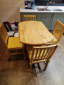 Wooden table and chairs