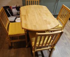 Wooden table and chairs