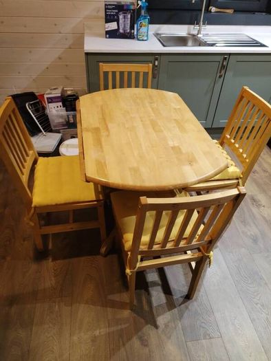 Wooden table and chairs