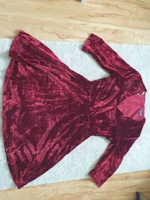 red  tommy hilfiger christmas party dress size 4