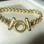 Vintage Hallmarked 9ct Gold - 3 Col' Gold Bracelet Image 3