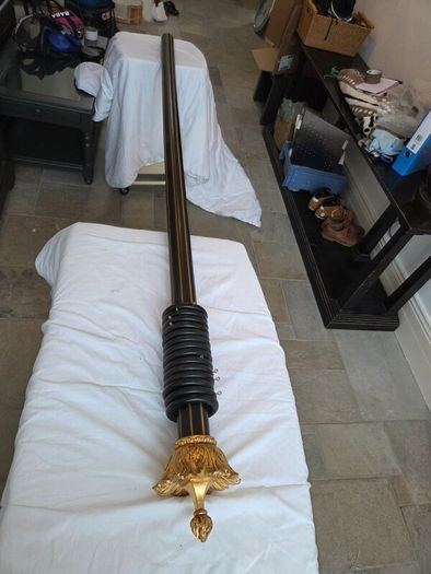 Large reeded curtain poles