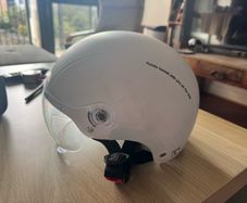 Adjustable bike/scooter helmet with visor
